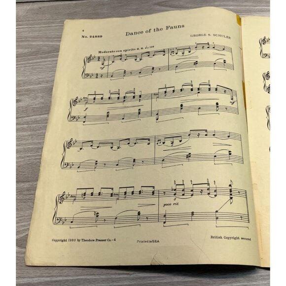 Dance of the Fauns Vtg Piano Sheet Music George S Schuler 30s Pianoforte - Picture 2 of 6